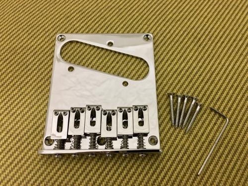 GB-TEC-N Nickel Modern Bridge 6-Saddle for Fender Telecaster/Tele Guitar